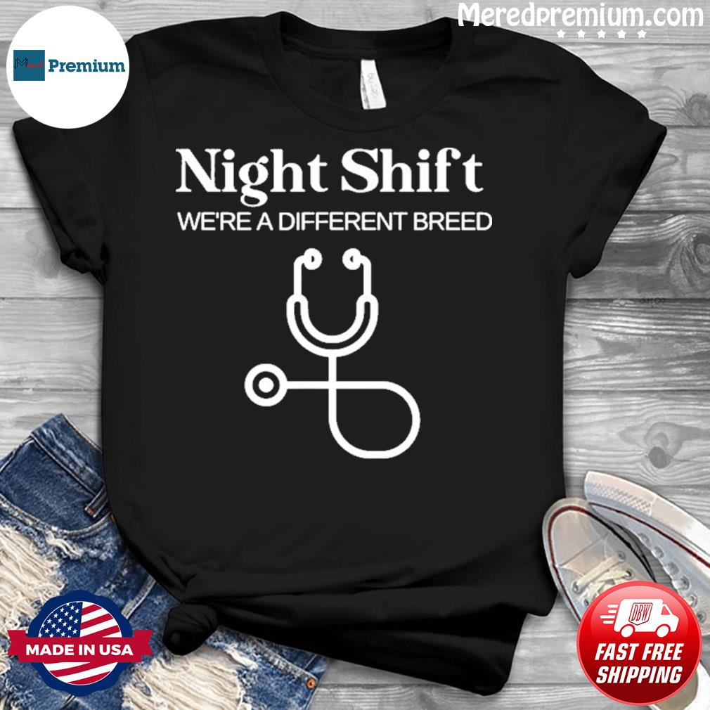 Night Shift Different Breed Stethoscope Funny Nurse RN RT Women's V-Neck T- Shirt