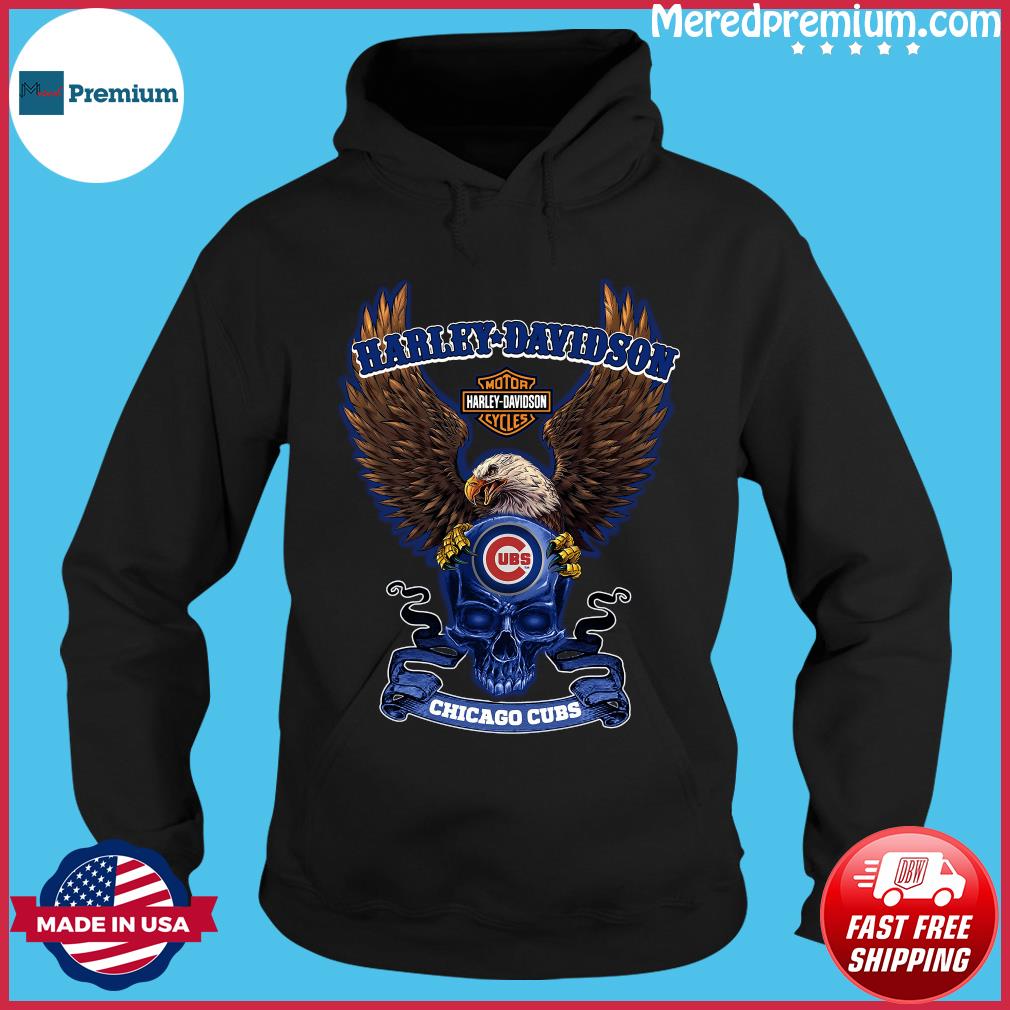 Harley Davidson Motorcycle Eagle Skull Chicago Cubs Shirt, hoodie, sweater,  long sleeve and tank top