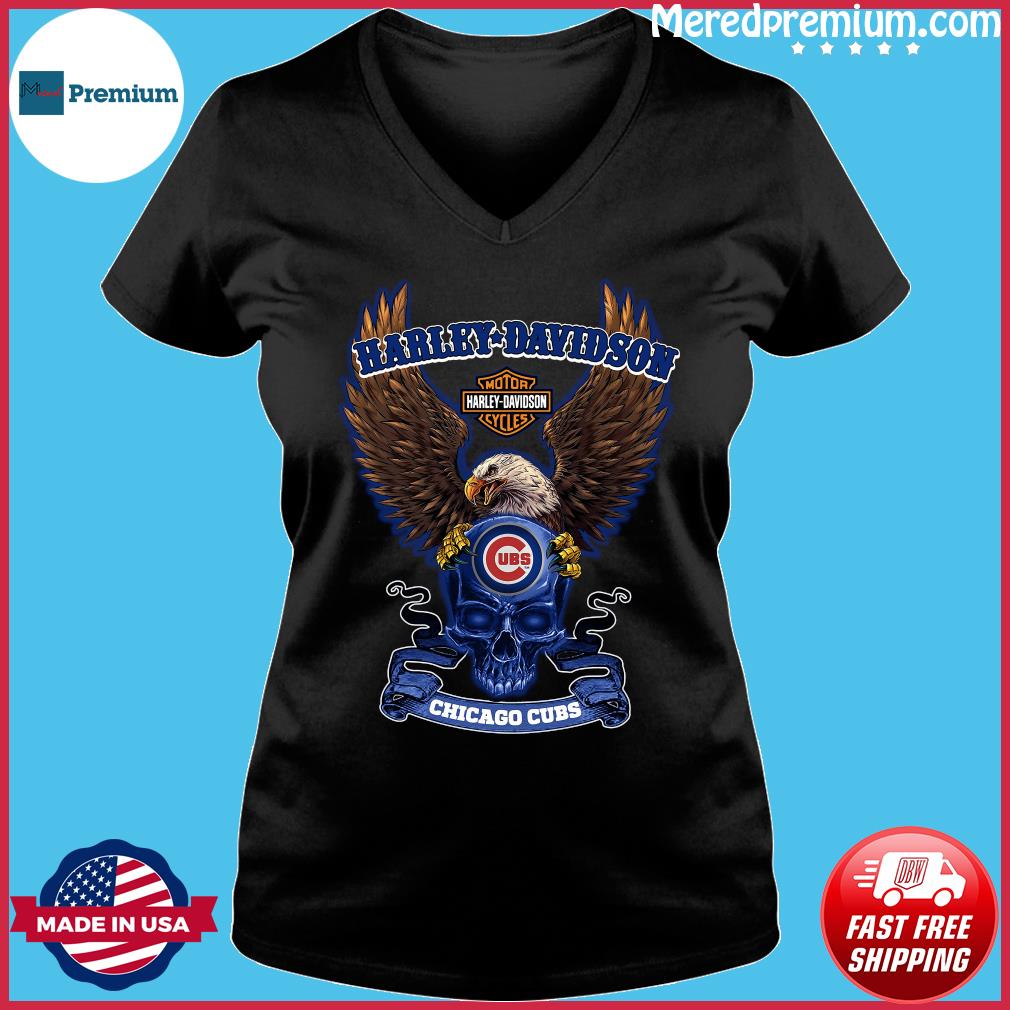 Harley Davidson Motorcycle Eagle Skull Chicago Cubs Shirt, hoodie, sweater,  long sleeve and tank top