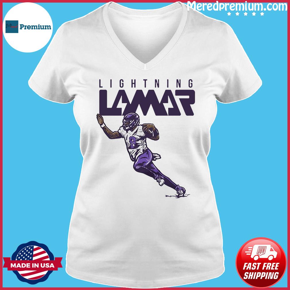 Official Lightning Lamar Jackson T-Shirt NFLPA, hoodie, sweater