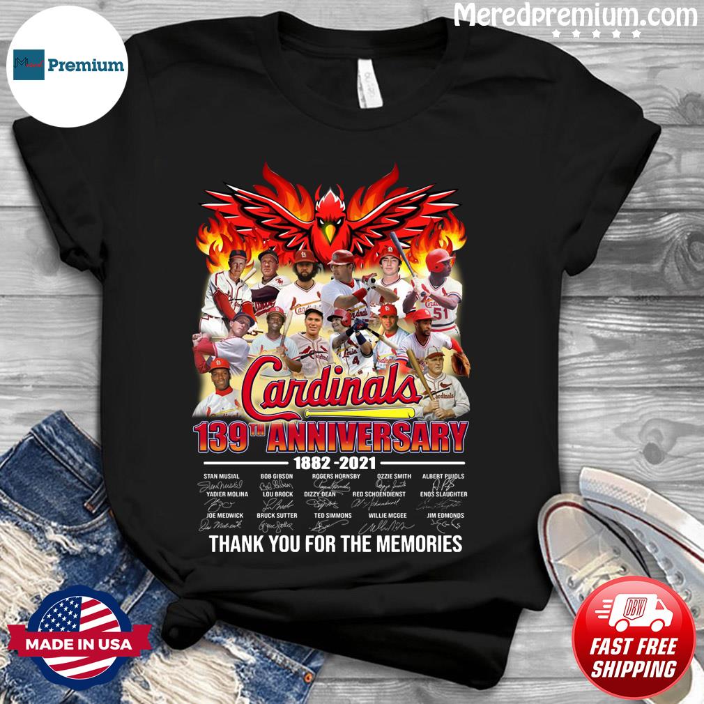 Official ST. Louis Cardinals 139th Anniversary 1882 2021 thank you