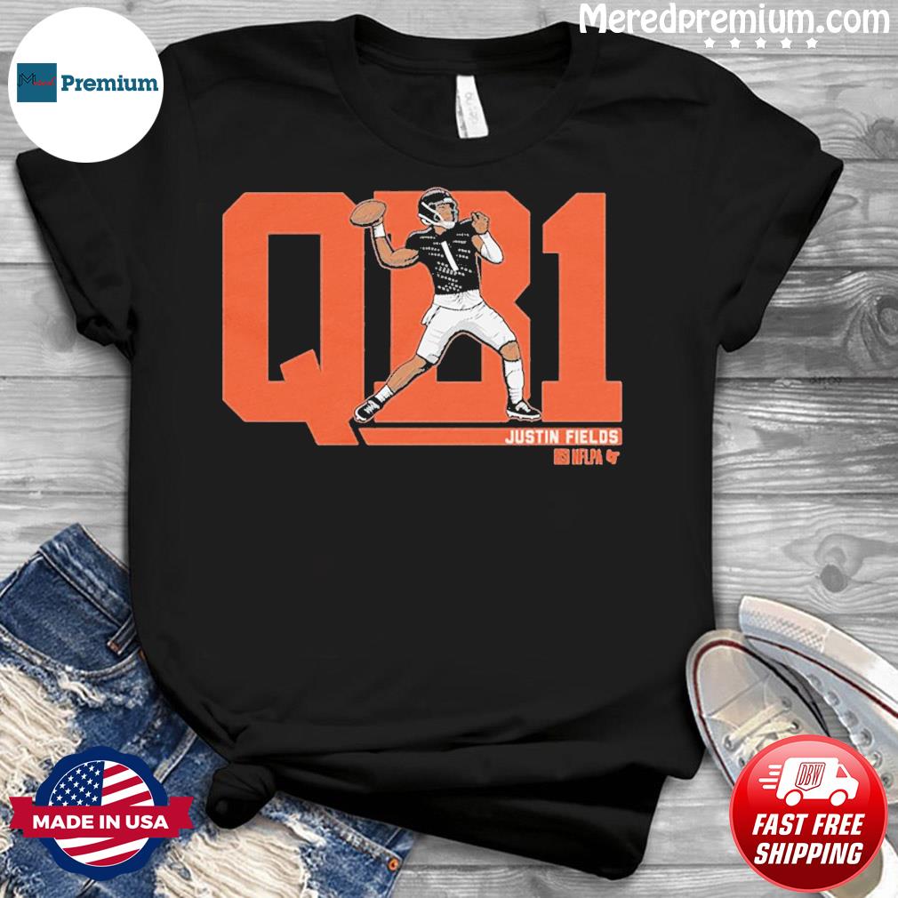 NFLPA Licensed Justin Fields QB1 T-Shirt, hoodie, sweater, long