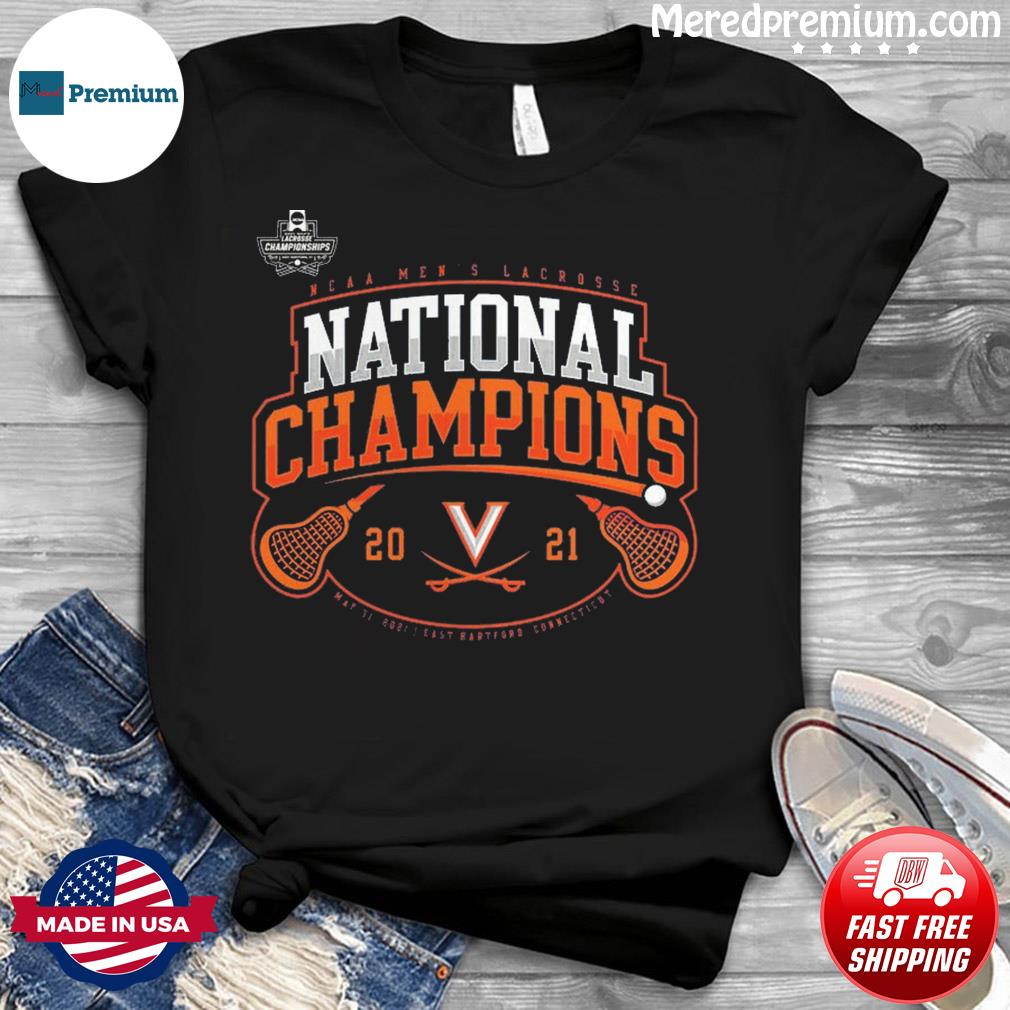 Men's Fanatics Branded Navy Virginia Cavaliers 2021 NCAA Men's Lacrosse  National Champions T-Shirt