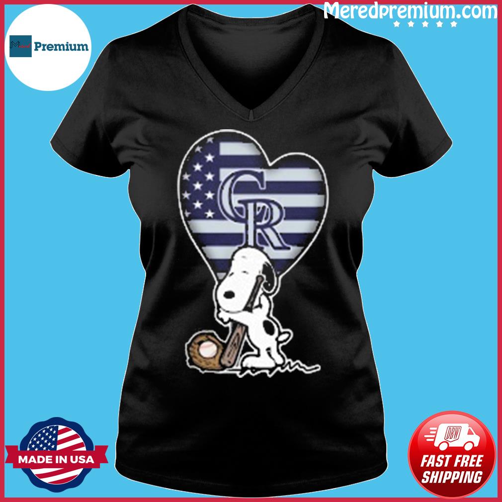 Colorado Rockies Snoopy Baseball Sports Shirts Women – Alottee