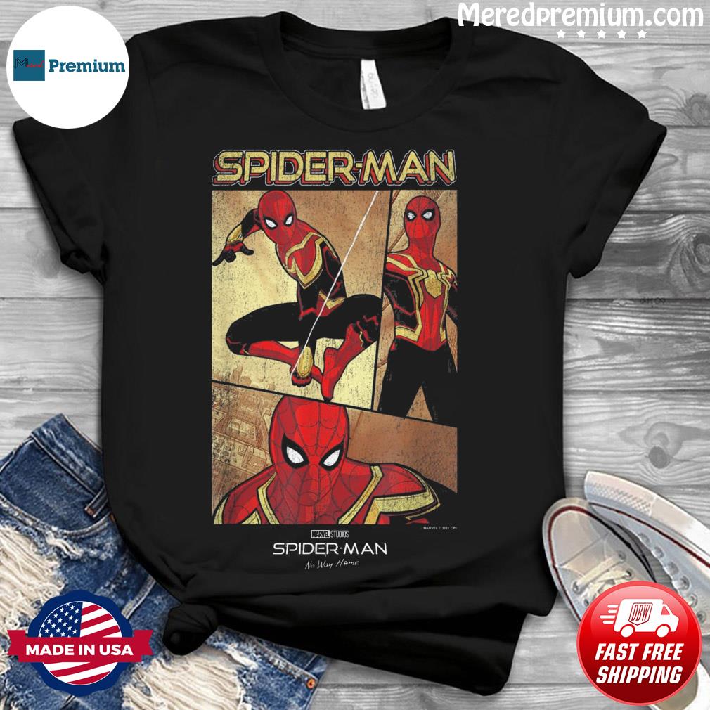 Marvel Spider Man No Way Home Spider Man Panel Poster Unisex T 