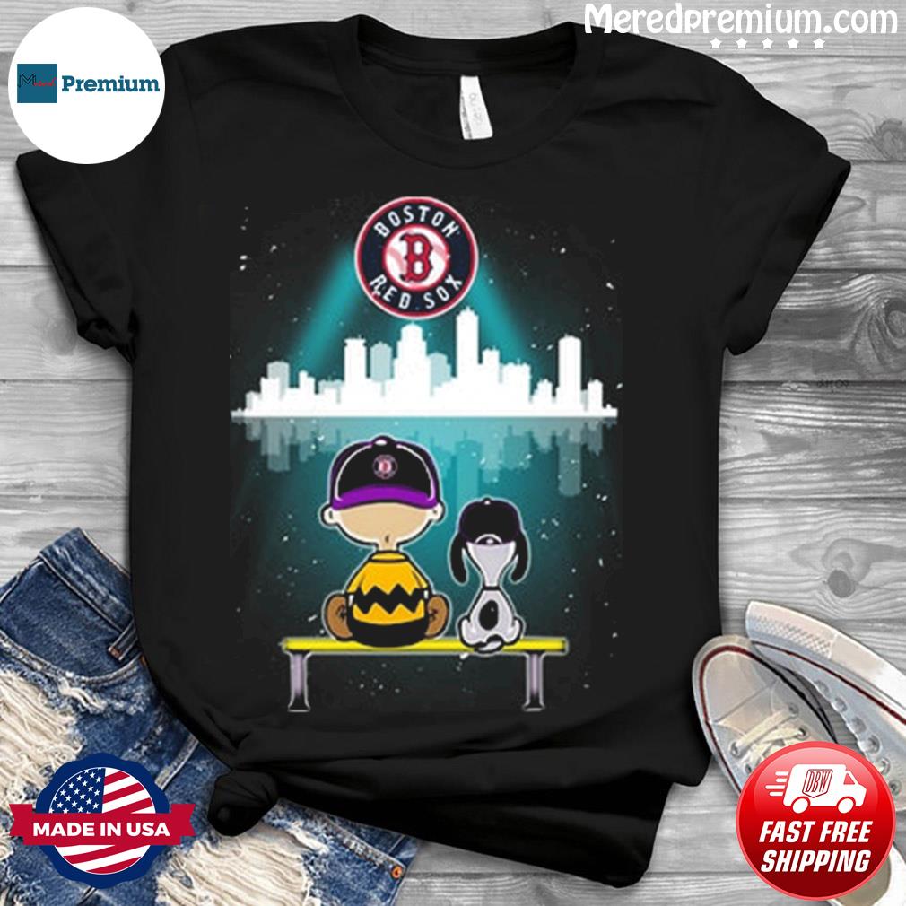 Snoopy Boston Red Sox Peace Love Red Sox Shirt