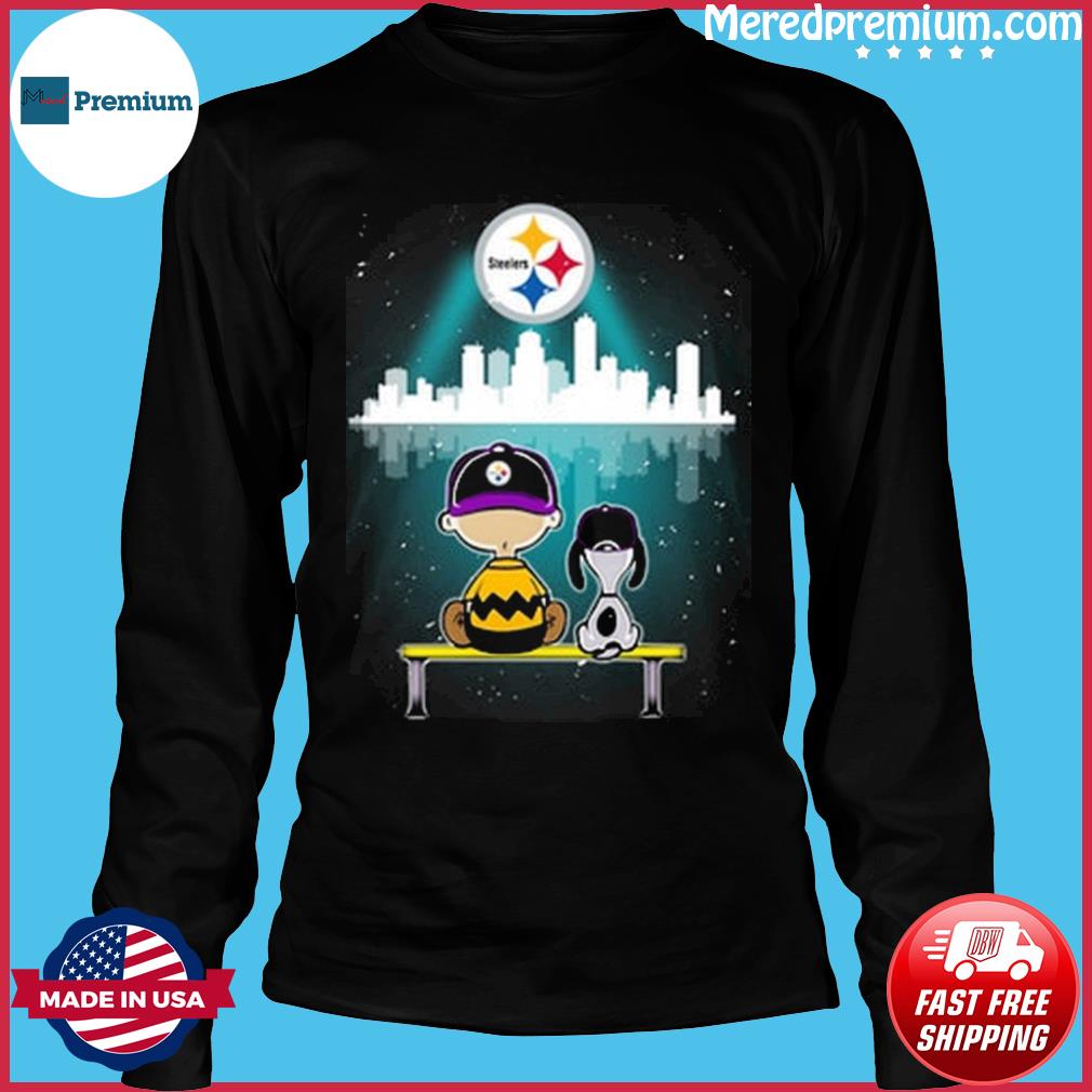 Charlie Brown And Snoopy Watching City Pittsburgh Steelers, Pirates And  Penguins Football T-shirt,Sweater, Hoodie, And Long Sleeved, Ladies, Tank  Top