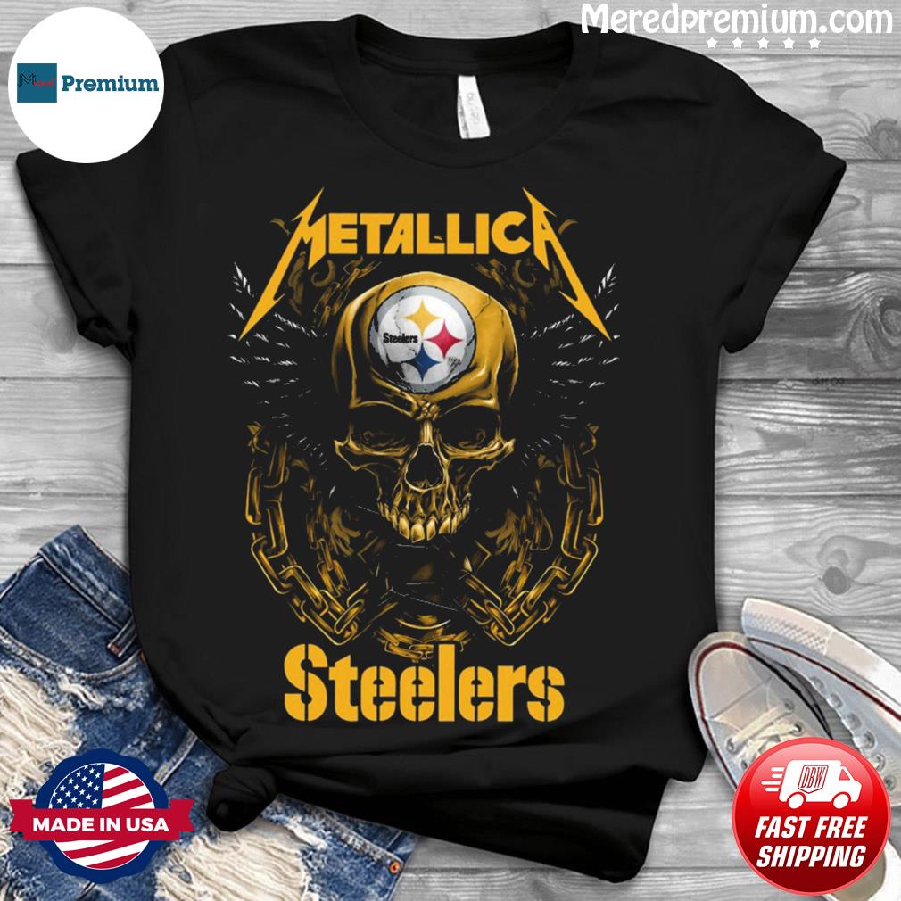 Official Metallica Skull Pittsburgh Steelers Shirt, hoodie, sweater, long  sleeve and tank top