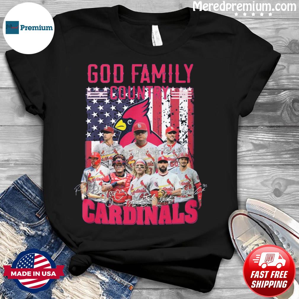 God Family Country St Louis Cardinals Baseball American Flag Signatures  Shirt, hoodie, sweater, long sleeve and tank top