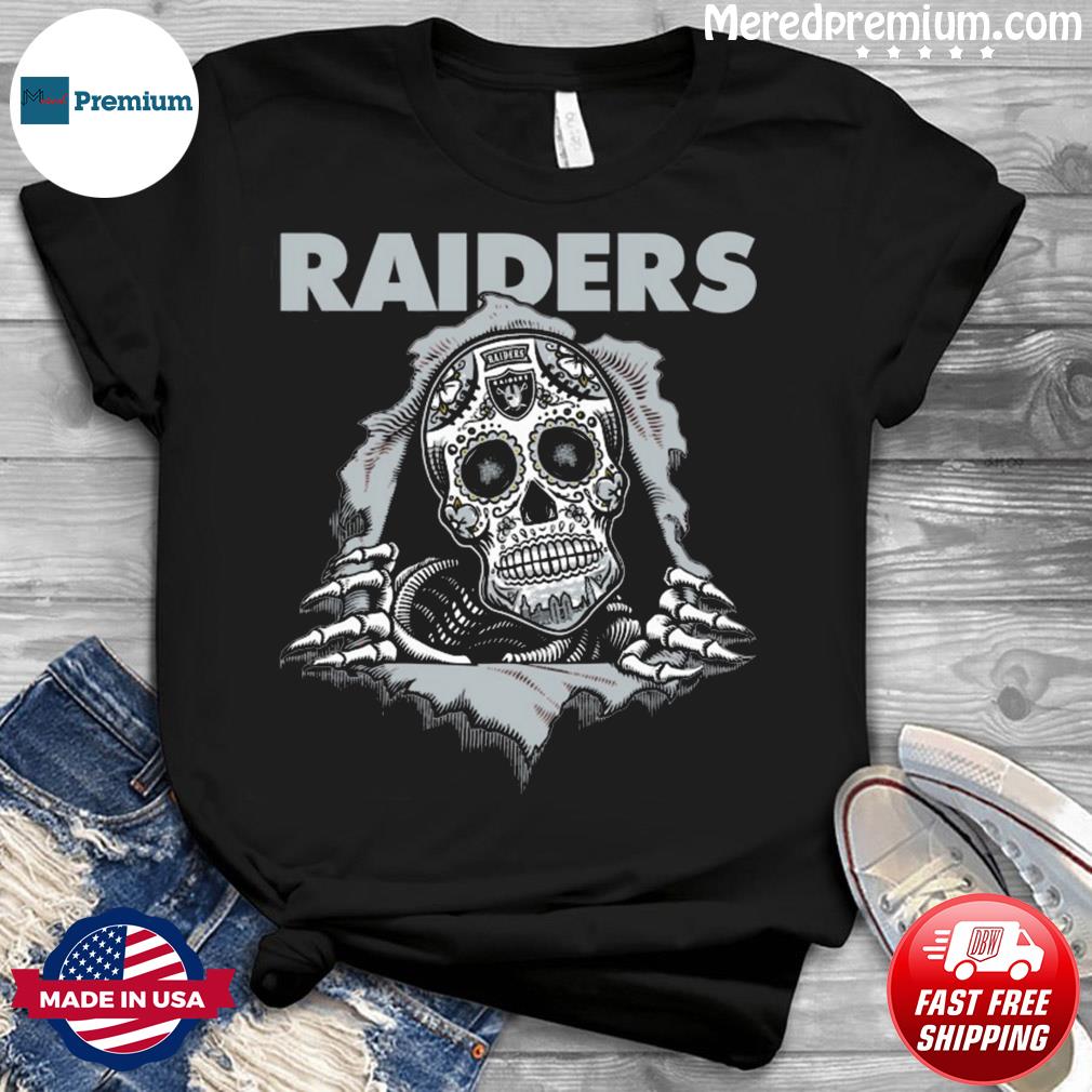 Blood Inside Me Sugar Skull Oakland Raiders Shirt, hoodie, sweater, long  sleeve and tank top