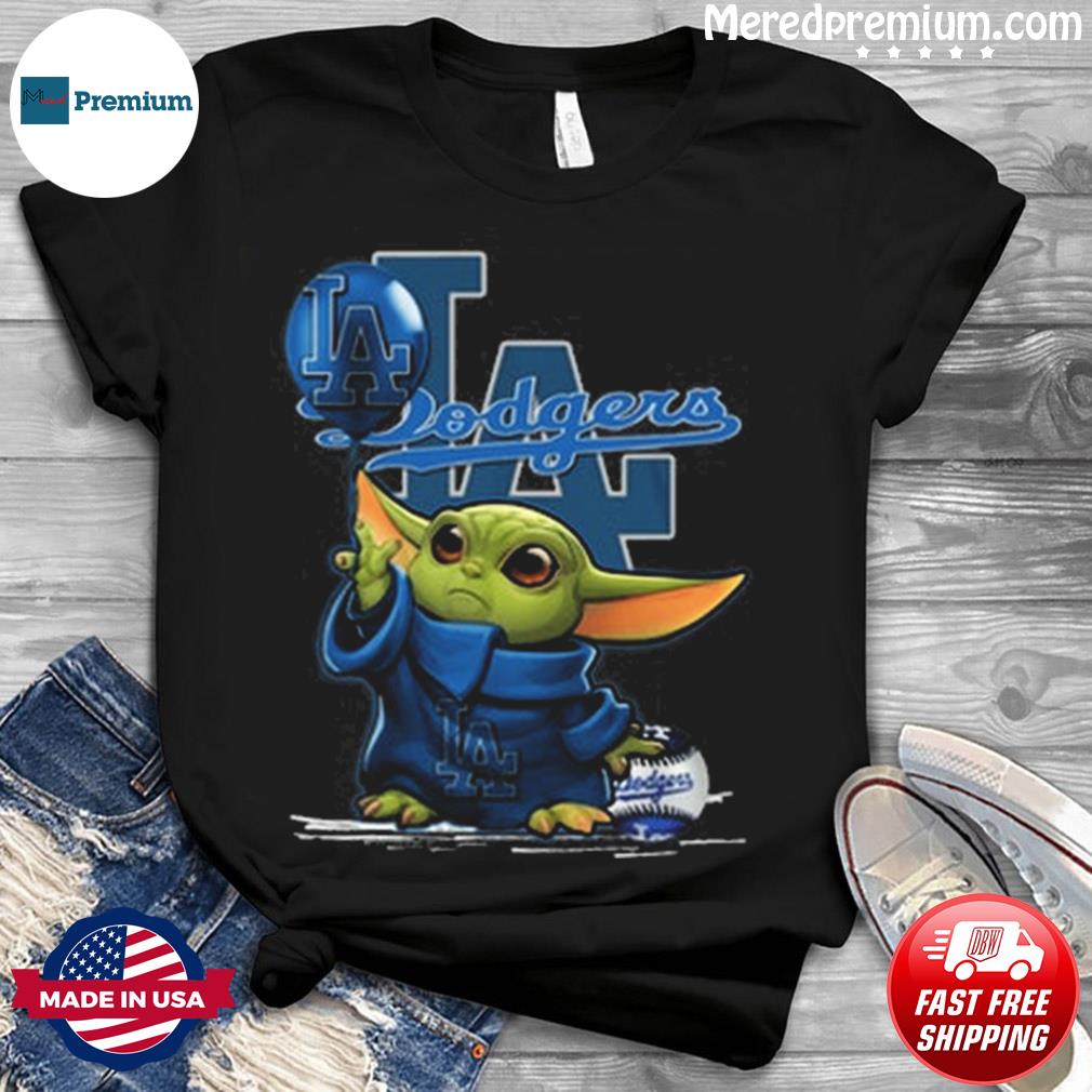 Los Angeles Dodgers Baseball Star Wars Baby Yoda 2021 T-Shirt
