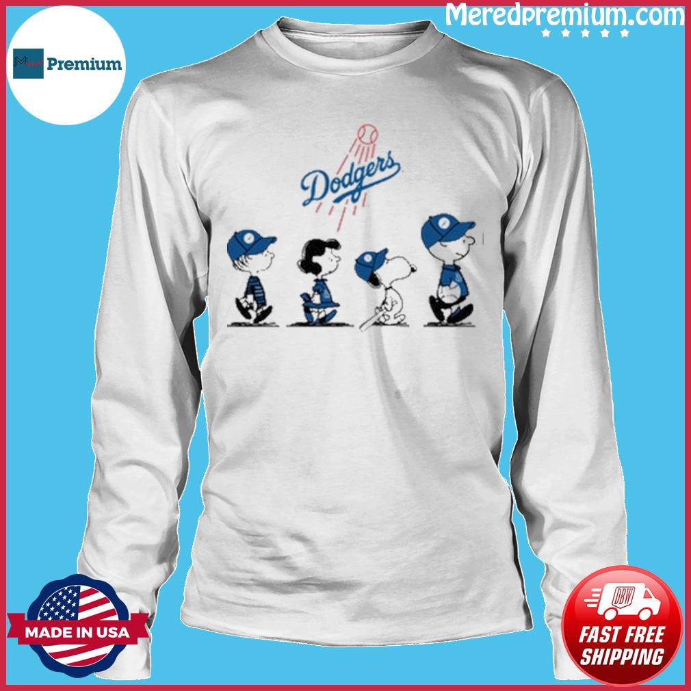 Peanuts Charlie Brown And Snoopy Playing Baseball Los Angeles Dodgers shirt, sweater, hoodie, sweater, long sleeve and tank top