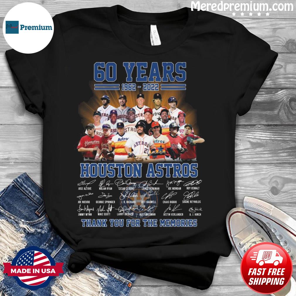 Houston Astros 60 Years Of The Greatest MLB Team Signatures shirt