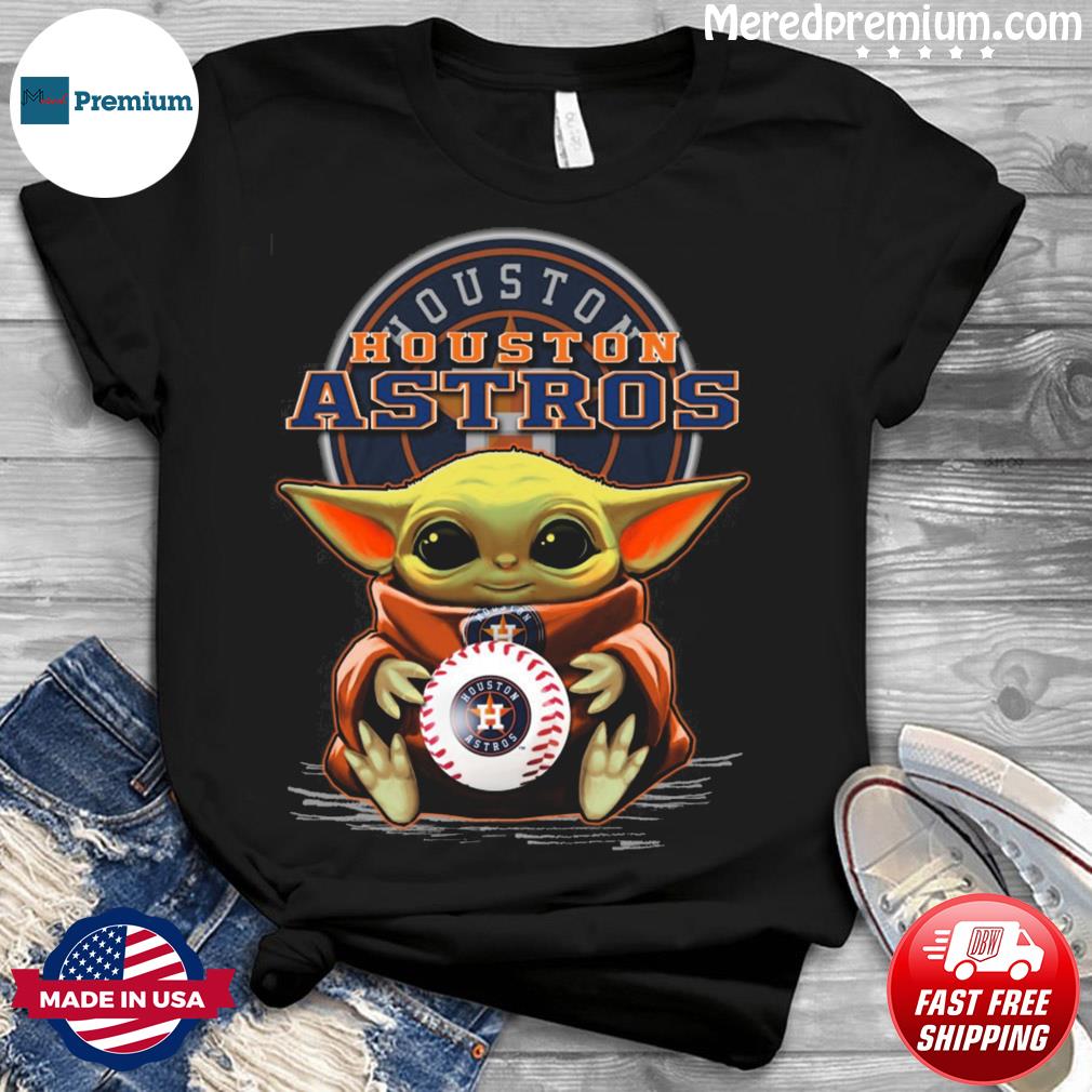 Baby Yoda hug Houston Astros shirt, hoodie, sweater, ladies-tee and tank top