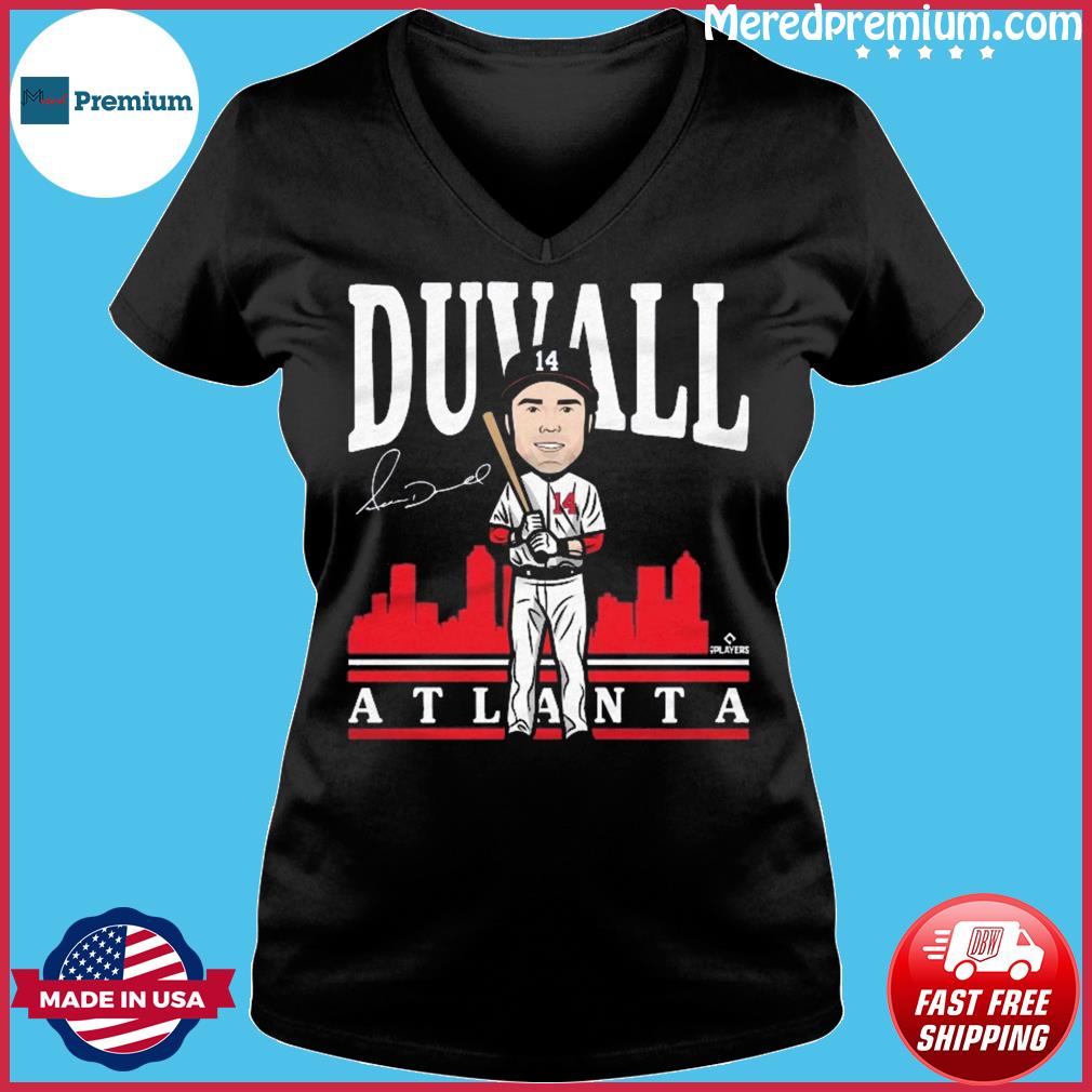 Atlanta Braves Adam Duvall cartoon signature shirt, hoodie, sweater and  v-neck t-shirt