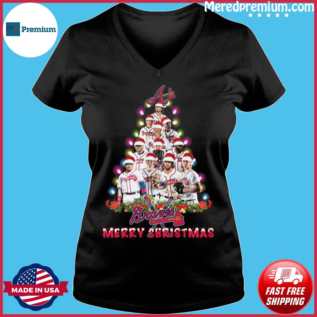 Funny atlanta Braves baseball Christmas tree shirt, hoodie, sweater, long  sleeve and tank top