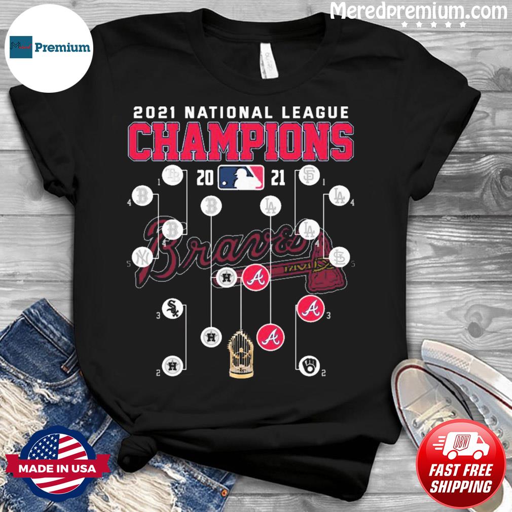 Official Atlanta Braves 2021 National League Champions 1914 1957 1995 2021  Shirt, hoodie, sweater, long sleeve and tank top