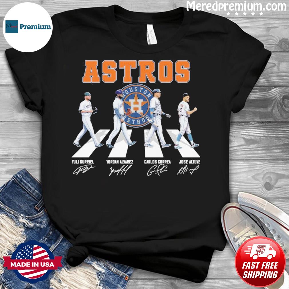 Houston Astros Gurriel Alvarez Correa Altuve abbey road signatures shirt -  Kingteeshop