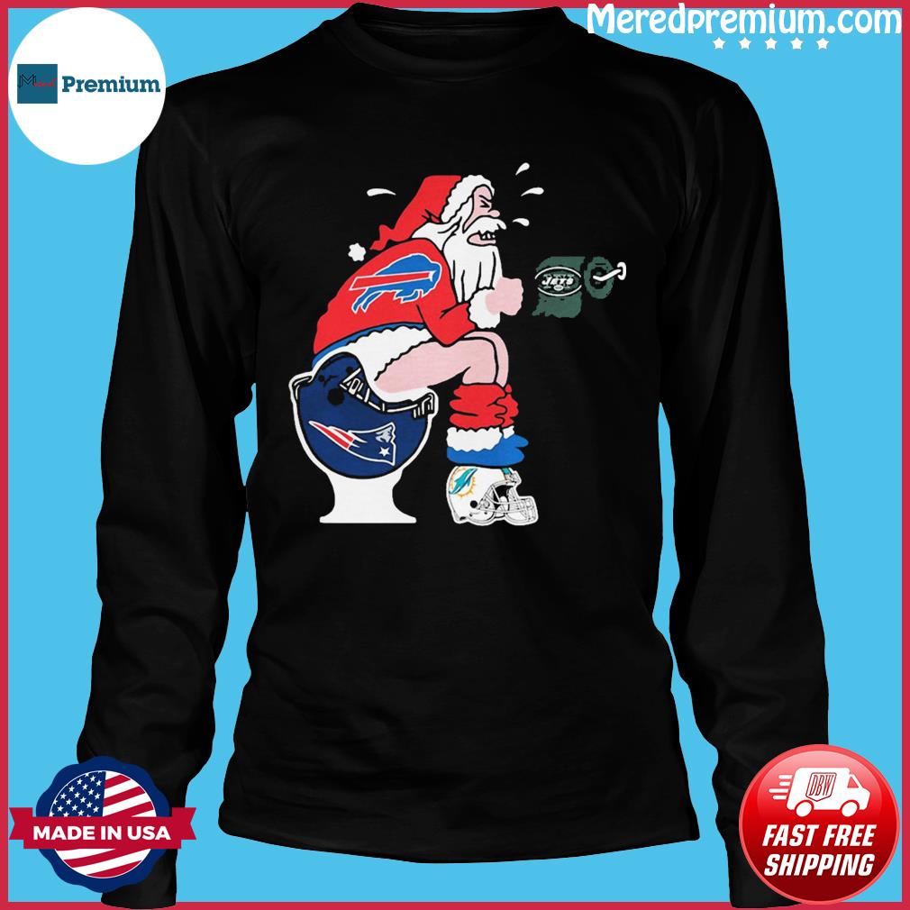 Santa Claus Buffalo Bills toilet Christmas sweater, shirt and hoodie