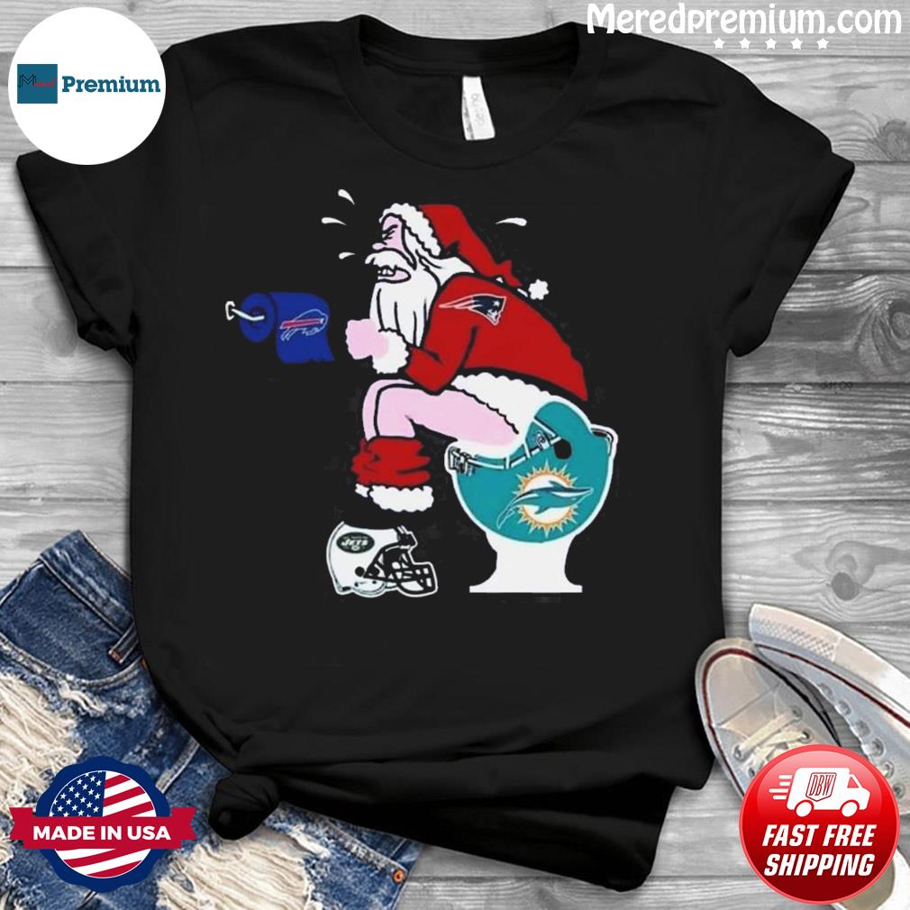 Buffalo Bills Santa Grinch New England Patriots New York Jets Toilet 2022  Christmas Shirt, hoodie, sweater, long sleeve and tank top