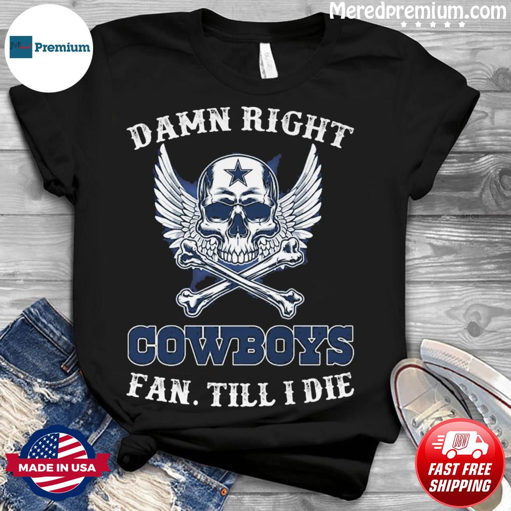 Personalized Dallas Cowboys Skull Damn Right Full Printing