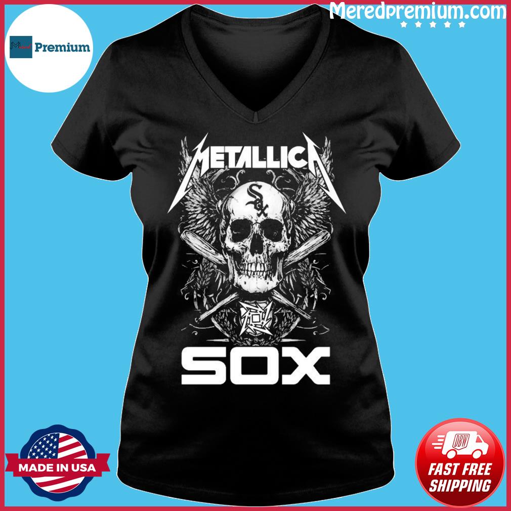 Chicago White Sox Sugar Skull Tee Shirt Women's Small / White