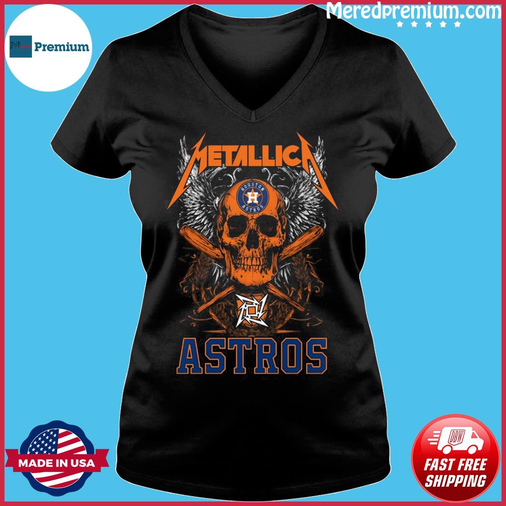 Metallica astros houston astros skull shirt, hoodie, sweater, long