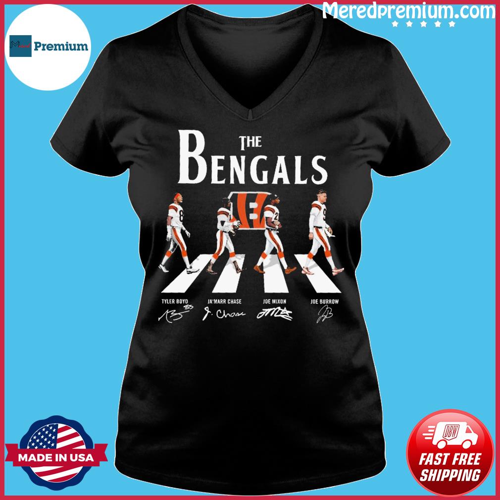 Official The Bengals Tyler Boyd Ja'Marr Chase Joe Mixon Joe Burrow Abbey  Road Signatures Shirt, hoodie, sweater, long sleeve and tank top