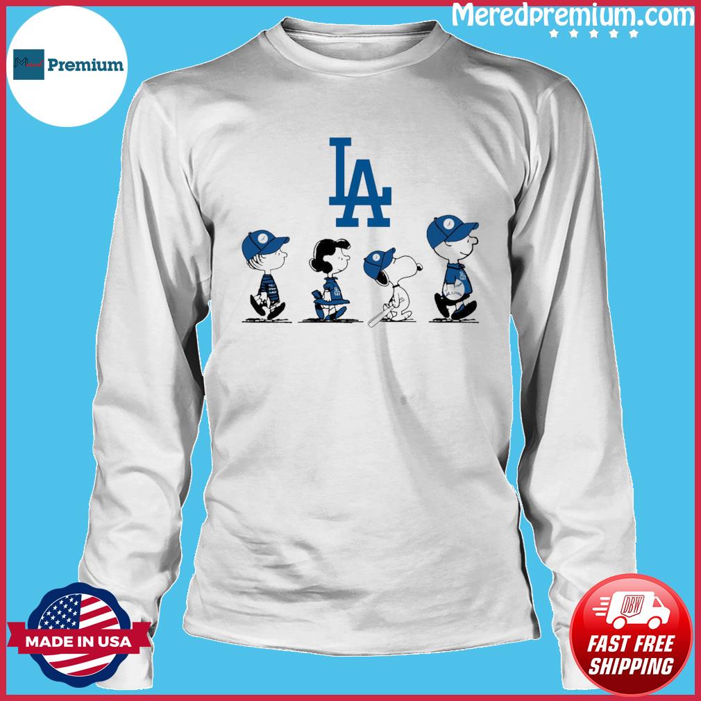 Peanuts Charlie Brown And Snoopy Playing Baseball Los Angeles Dodgers shirt,sweater,  hoodie, sweater, long sleeve and tank top