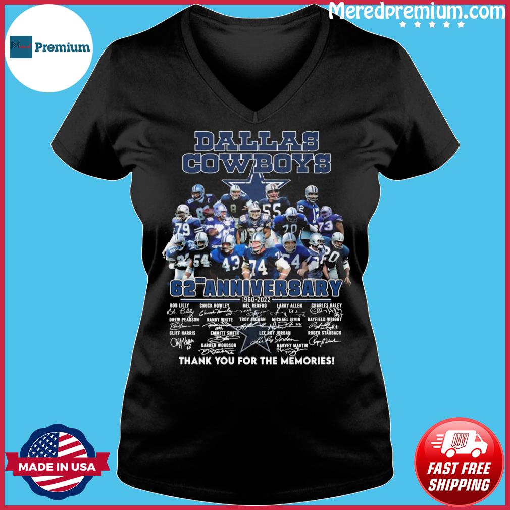 Thank You For The Memories Of The Dallas Cowboys With 62nd Anniversary 1972  2022 Signatures Shirt