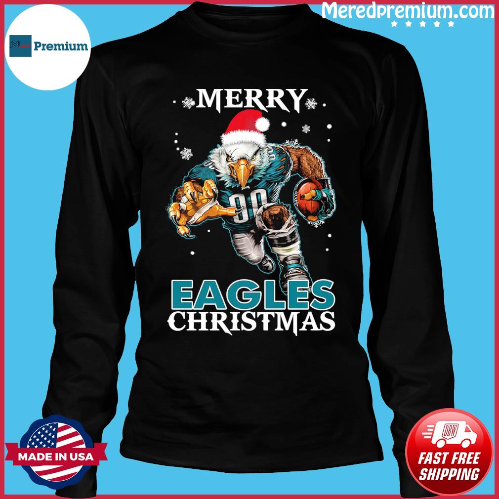 Philadelphia Eagles Santa Hat Merry Eagles Christmas Shirt