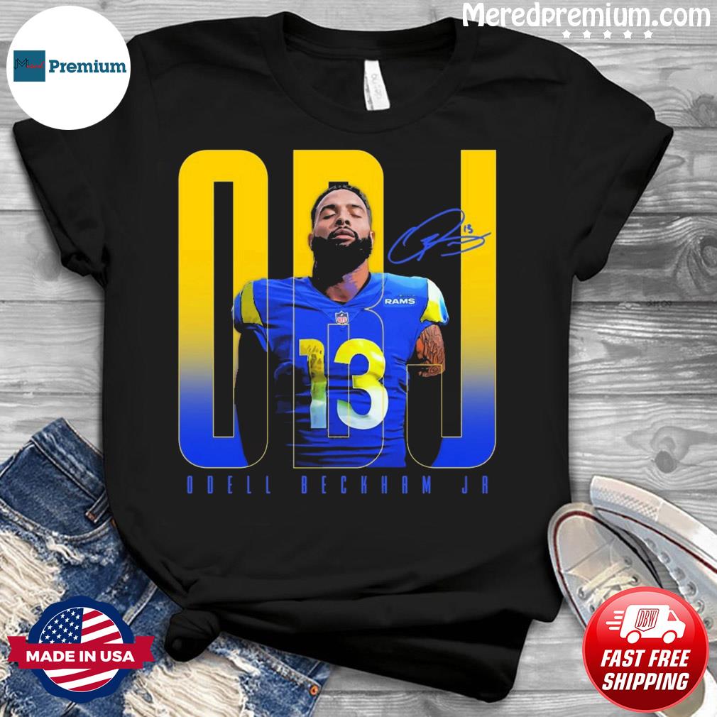Odell Beckham Jr Los Angeles Rams Signature T-Shirt, hoodie, sweater, long  sleeve and tank top