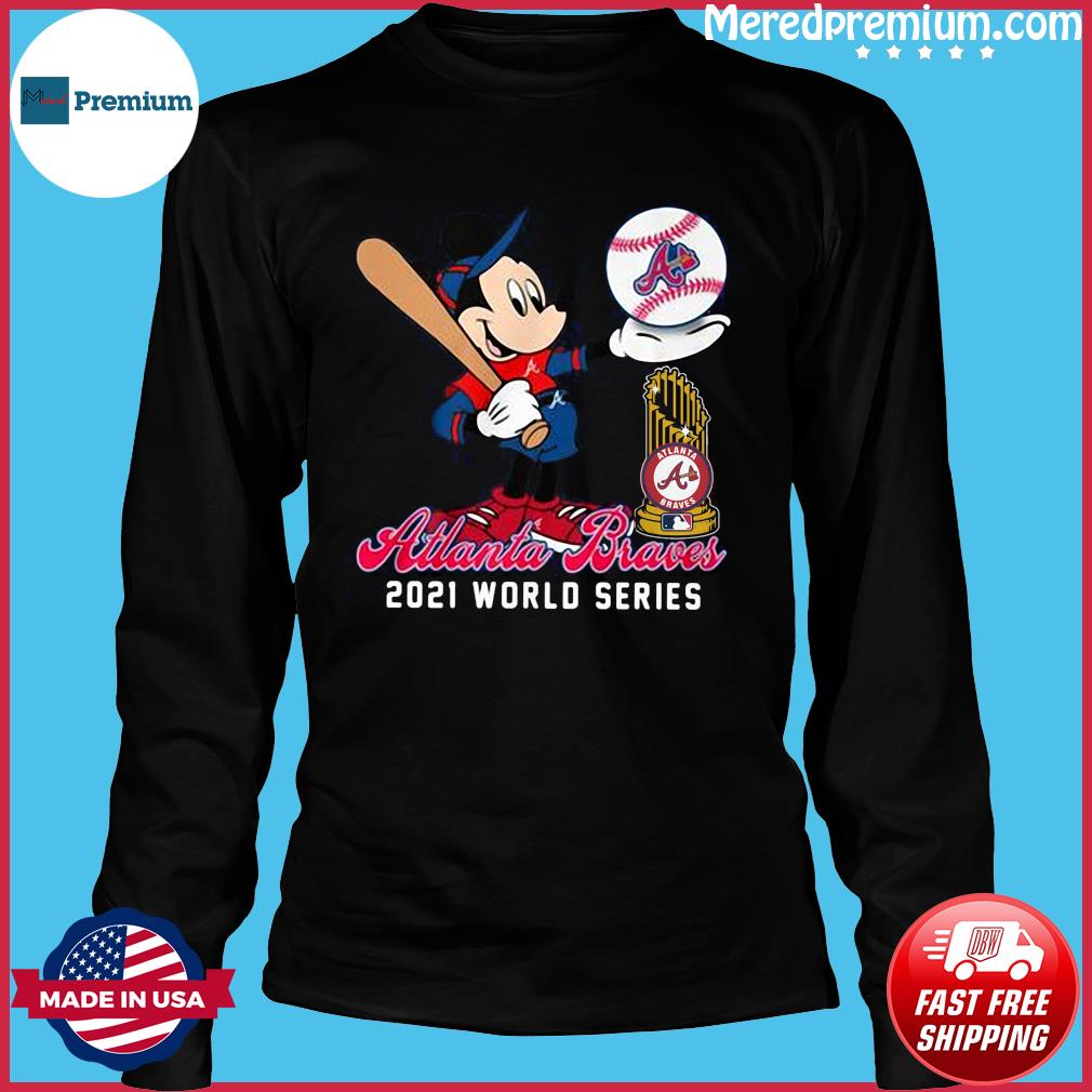 Mickey Mouse Braves World Series Champions 2021 baseball jersey