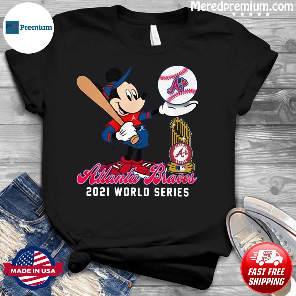 Mickey Mouse Braves World Series Champions 2021 baseball jersey