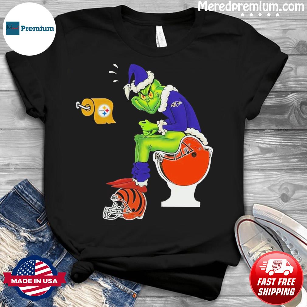 The Grinch Buffalo Bills Shit On Toilet Miami Dolphins And Other Teams Christmas  Sweatshirt, hoodie, sweater, long sleeve and tank top