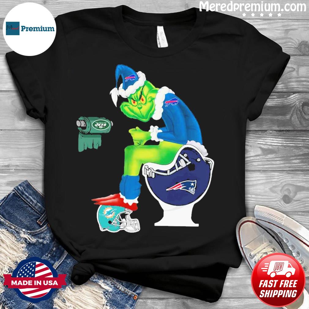 Official Merry Grinchmas The Grinch Buffalo Bills New England Patriots New  York Jets toilet paper Christmas T-shirt - Kaiteez