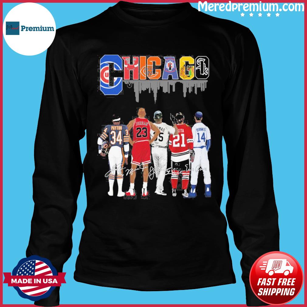 Original Chicago Sport Walter Payton Michael Jordan Frank Thomas's  Signatures T-shirt,Sweater, Hoodie, And Long Sleeved, Ladies, Tank Top