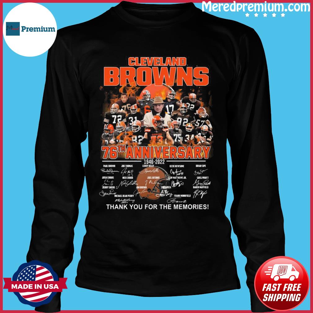 Cleveland Browns 76th anniversary 1946 2022 thank you for the memories