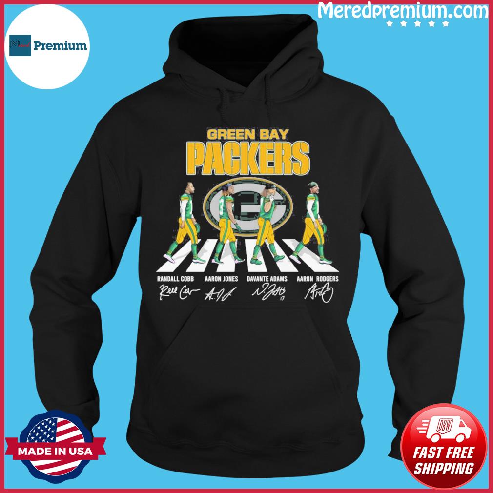 Green Bay Packers Randall Cobb Aaron Jones Davante Adams And Aaron Rodgers  Abbey Road Signatures Shirt, hoodie, sweater, long sleeve and tank top