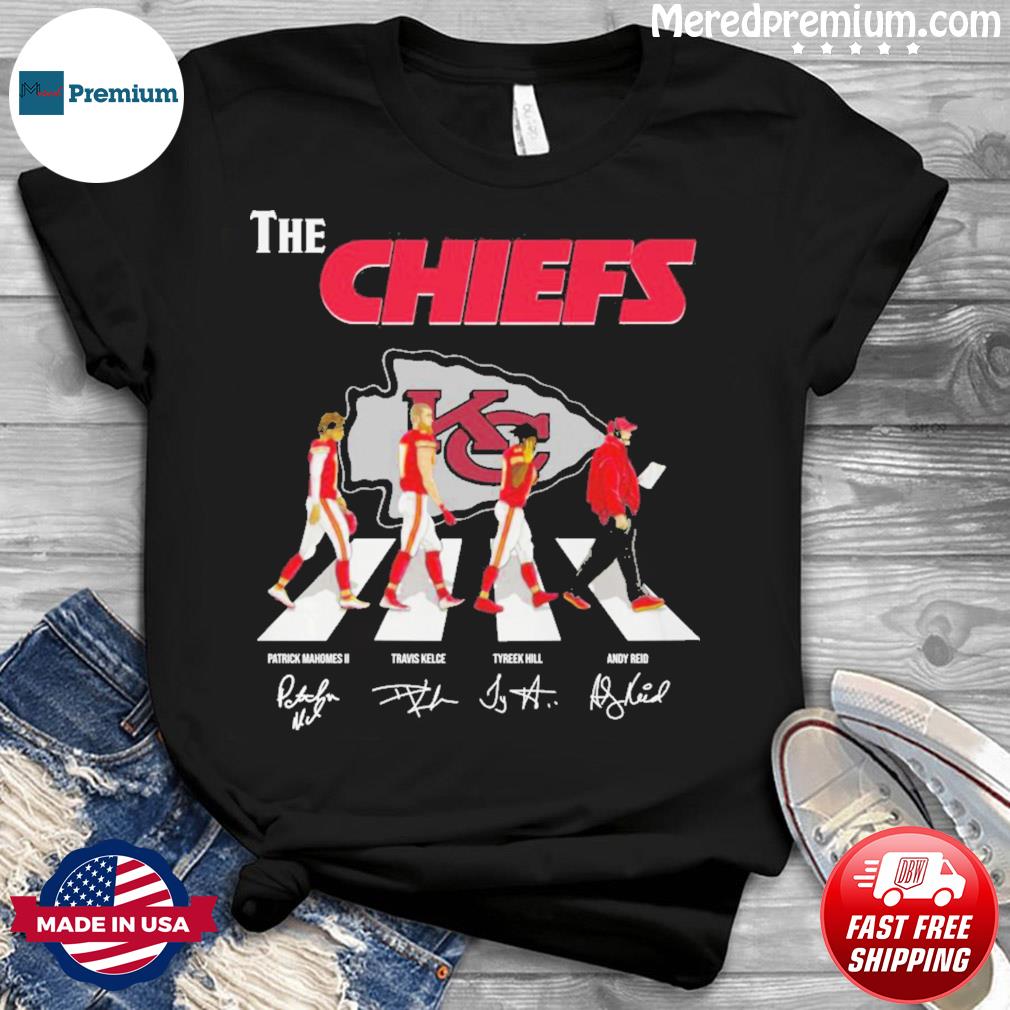 The Chiefs Patrick Mahomes Ii Travis Kelce Tyreek Hill And Andy Reid  Signatures new Shirt, hoodie, sweater, long sleeve and tank top