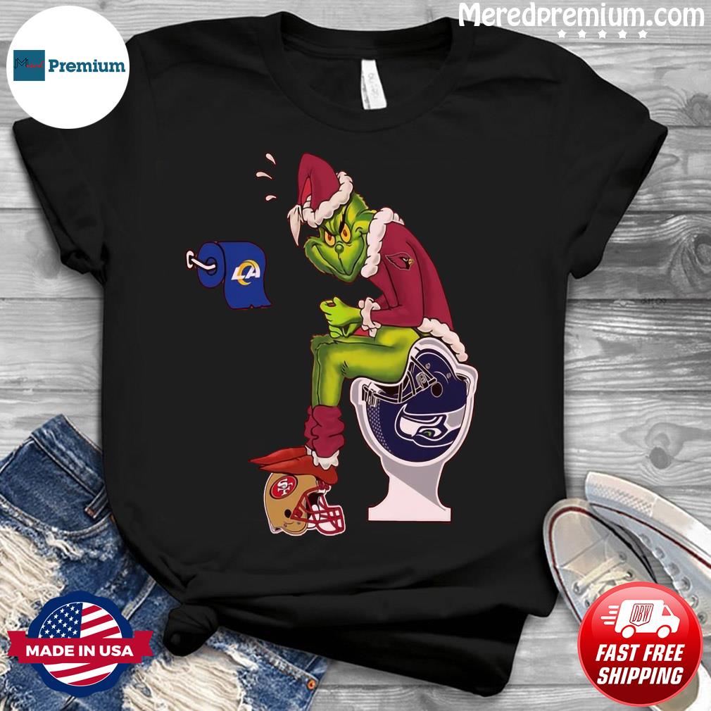 Seattle Seahawks NFL Christmas Grinch I Hate People But I Love My