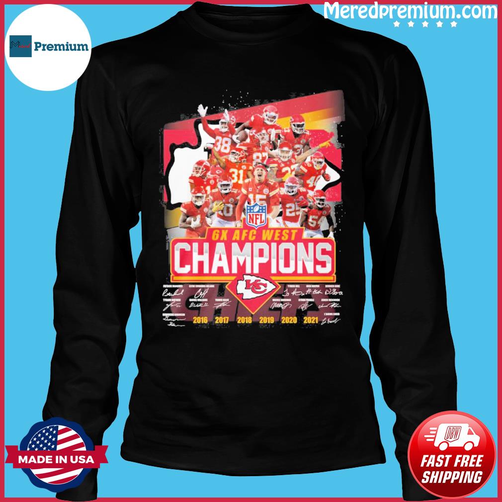 Kansas City Chiefs AFC West Champions 2021 Signatures Shirt, hoodie,  sweater, long sleeve and tank top