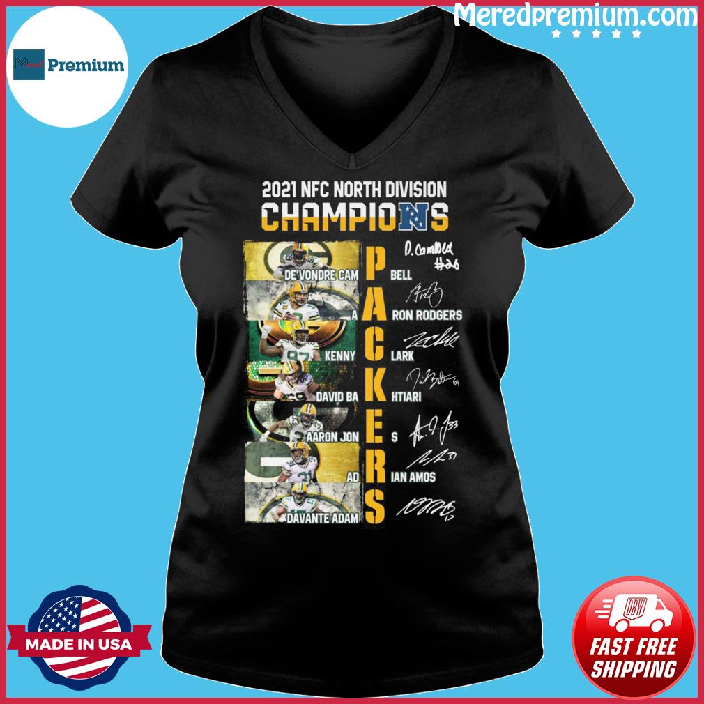 2021 Nfc North Division Champions Green Bay Packers Teams Players  Signatures T-Shirt, hoodie, sweater, long sleeve and tank top