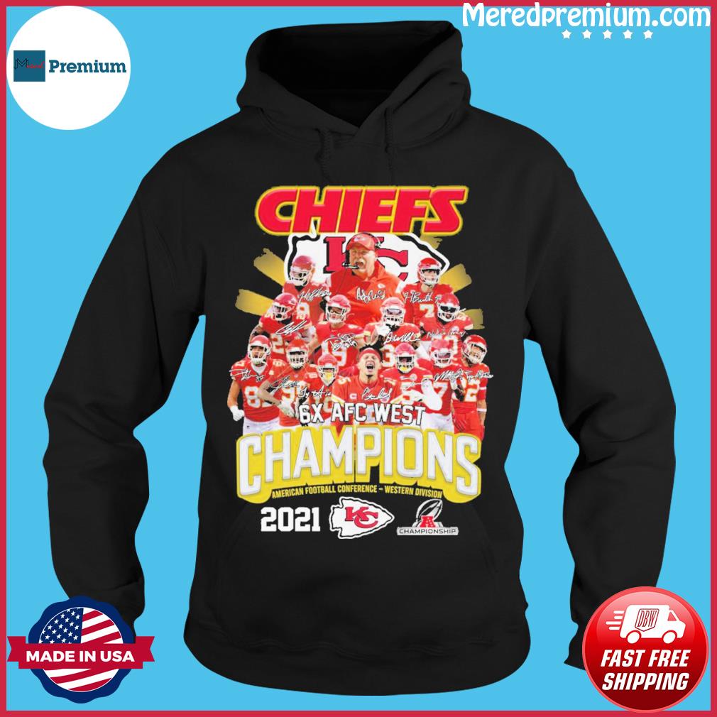 Chiefs Team 6X AFC West Champions 2021 AFC Western Division