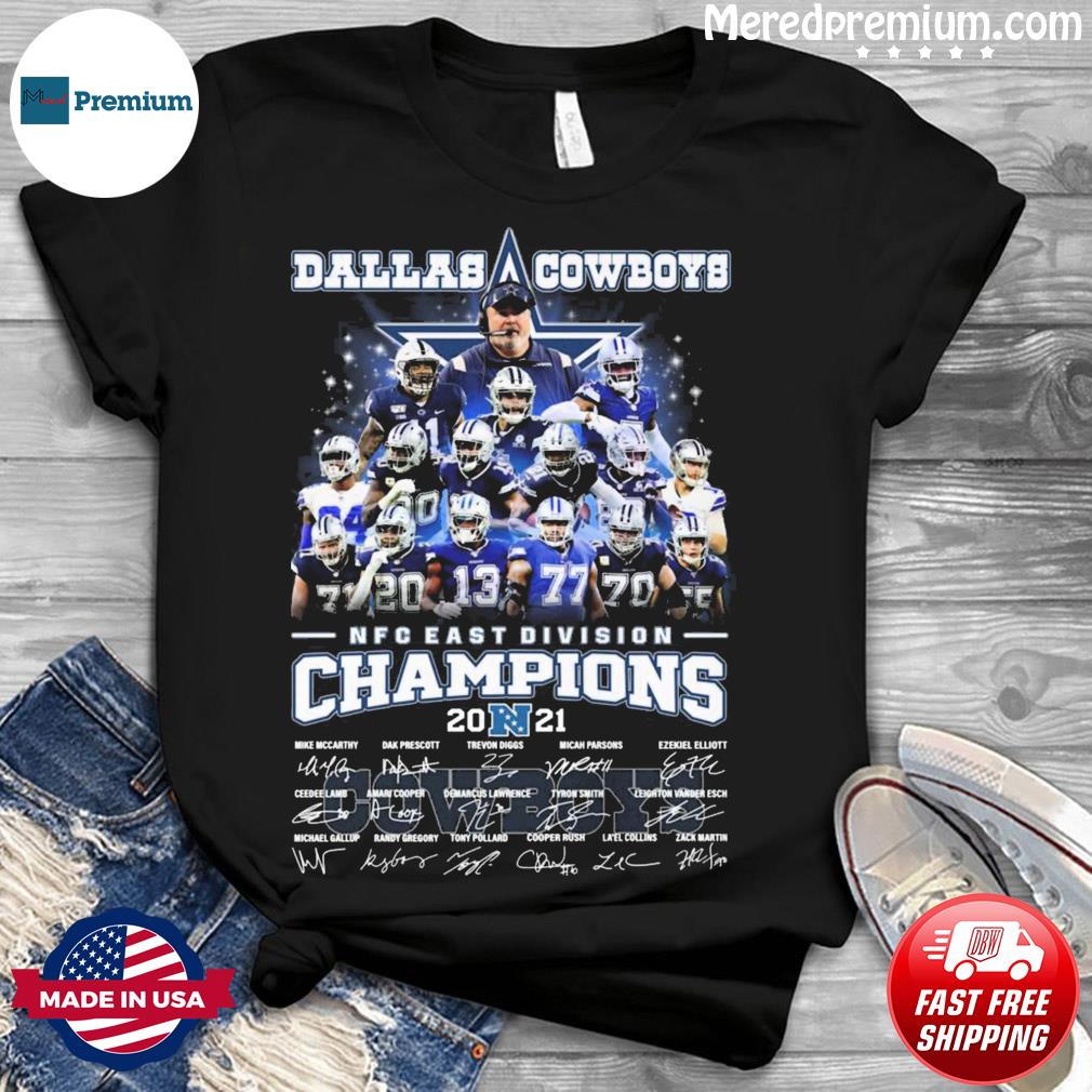 Dallas Cowboys team signature nfc east champions 2021 shirt, hoodie,  sweater, long sleeve and tank top