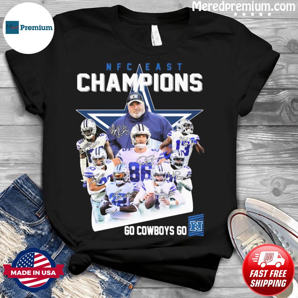 Dallas Cowboys Team Signature 2021 NFC East Champions Unisex T