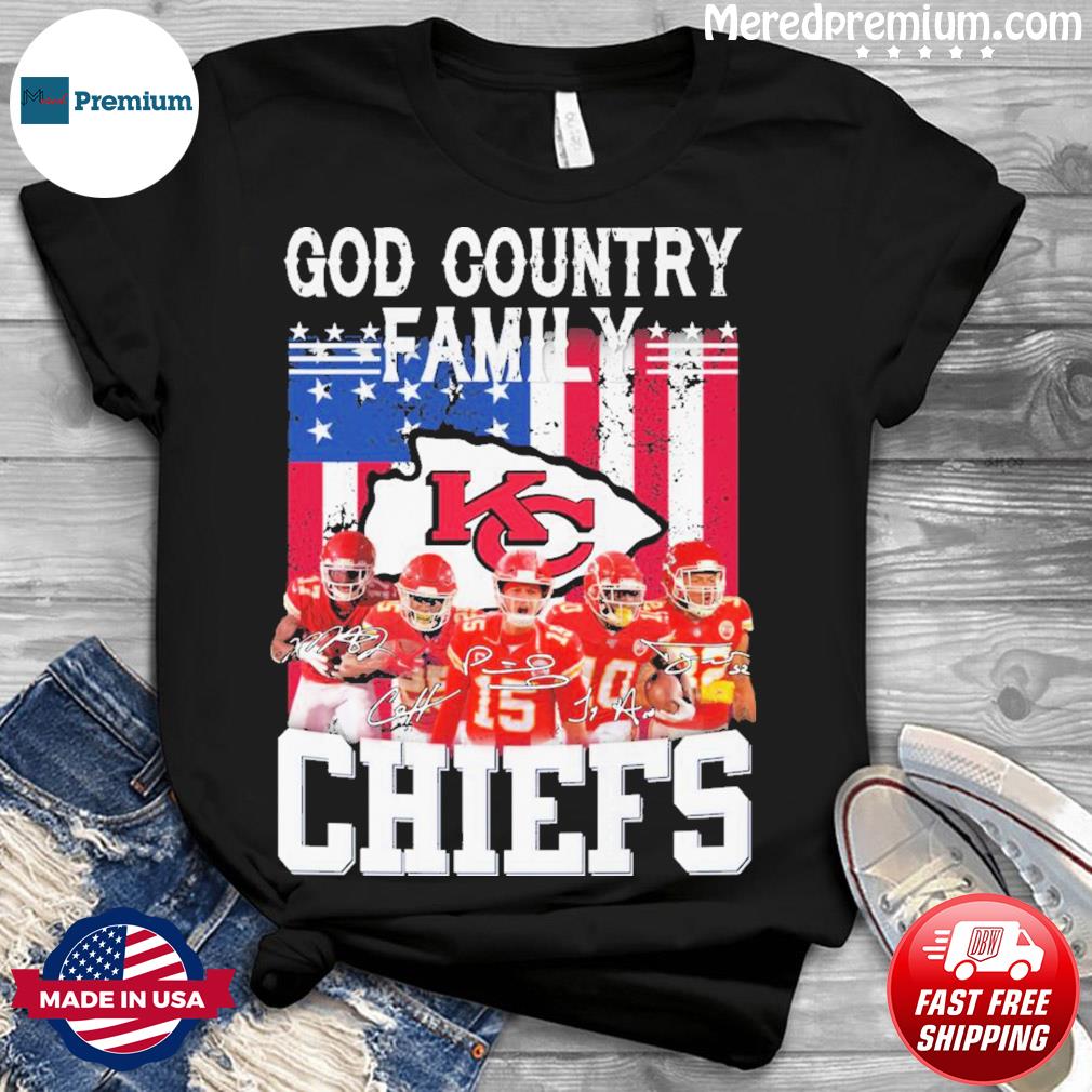 God Family Country Kansas City Chiefs Team Signatures T-Shirt, hoodie,  sweater, long sleeve and tank top