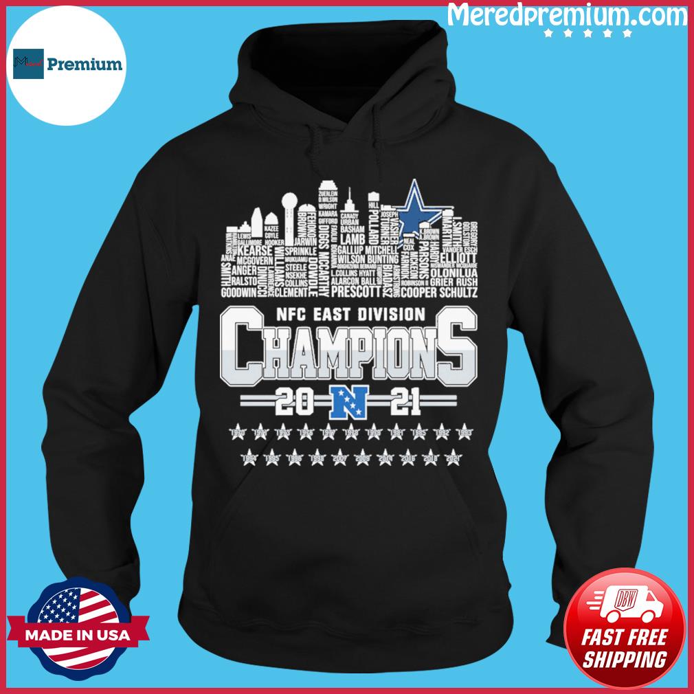 Dallas Cowboys Name Players NFC East Champions 2021 Shirt, hoodie, sweater,  long sleeve and tank top