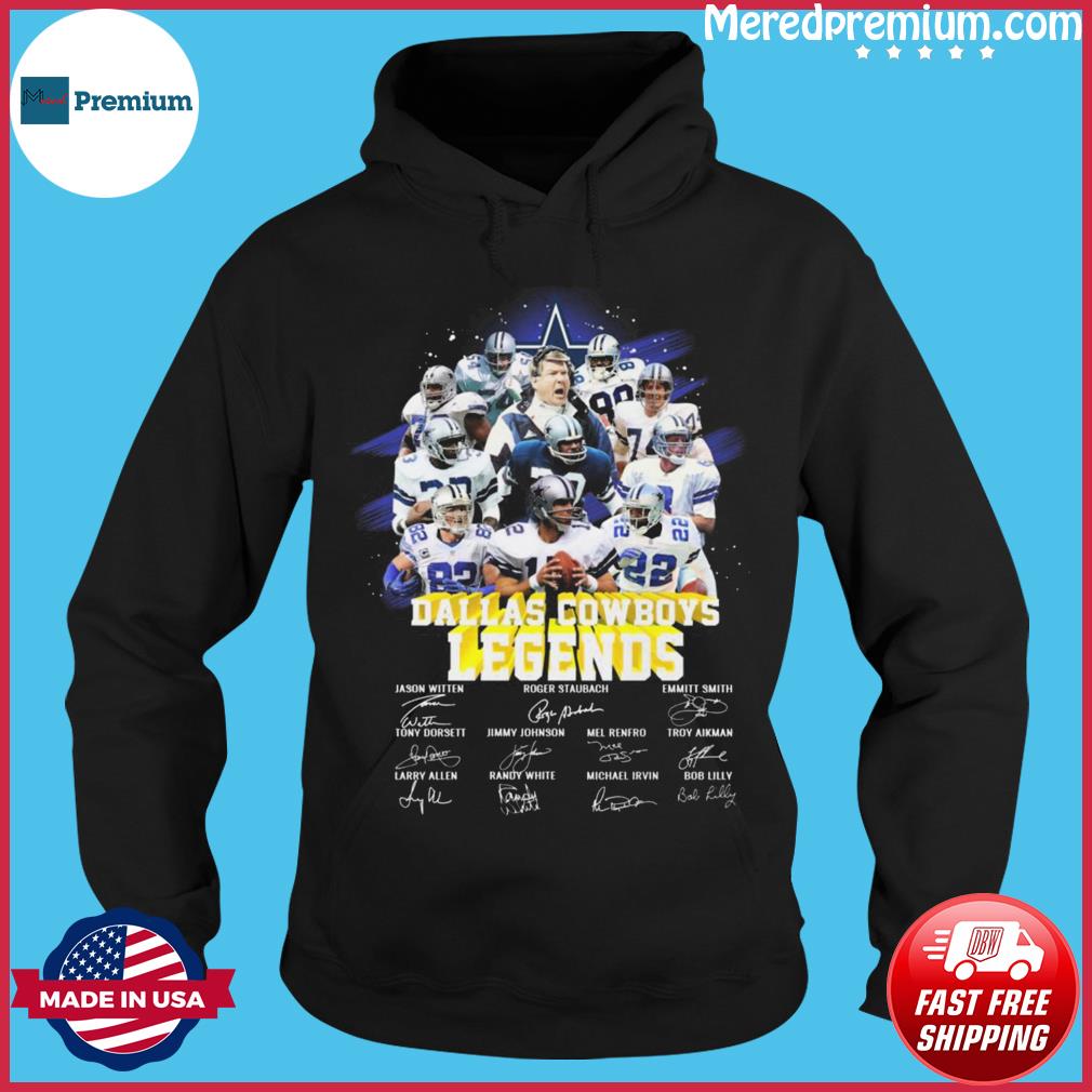 Dallas cowboys legends all team signatures shirt1, hoodie, sweater, long  sleeve and tank top