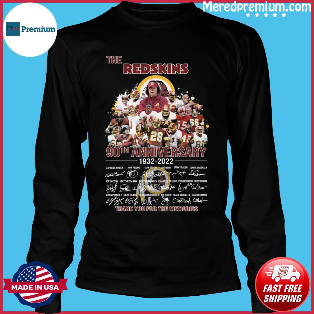 The Washington Redskins 90th anniversary 1932 2022 thank you for